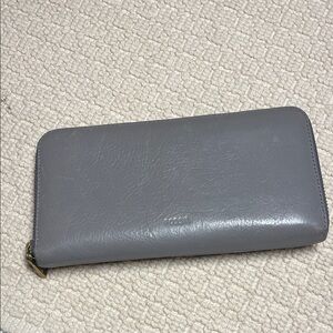 Fossil Dove Grey Emma Leather Wallet